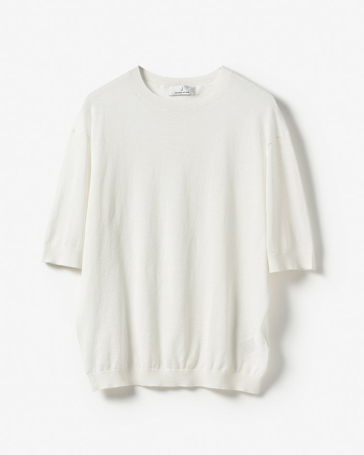 綿シルクニット・ショートスリーブトップス 詳細画像 ホワイト 6