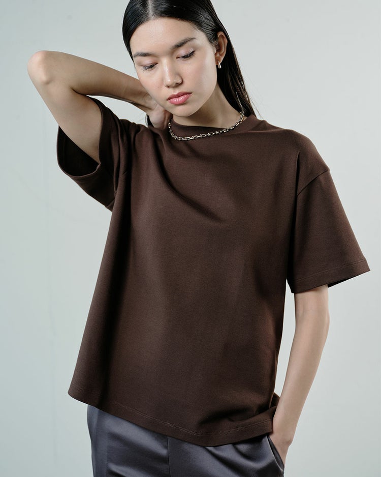 ピュアコットンスムースTシャツ 詳細画像 ダークモカ 2