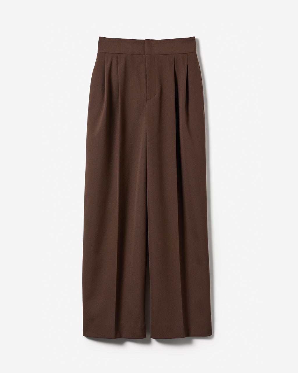 ヴァージンウールMIX・ワイドレッグパンツ/40代50代からのレディース