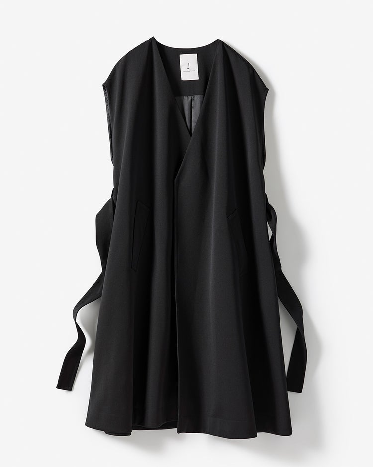 ヴァージンウール混・ツイルジレコート 詳細画像 ブラック 8