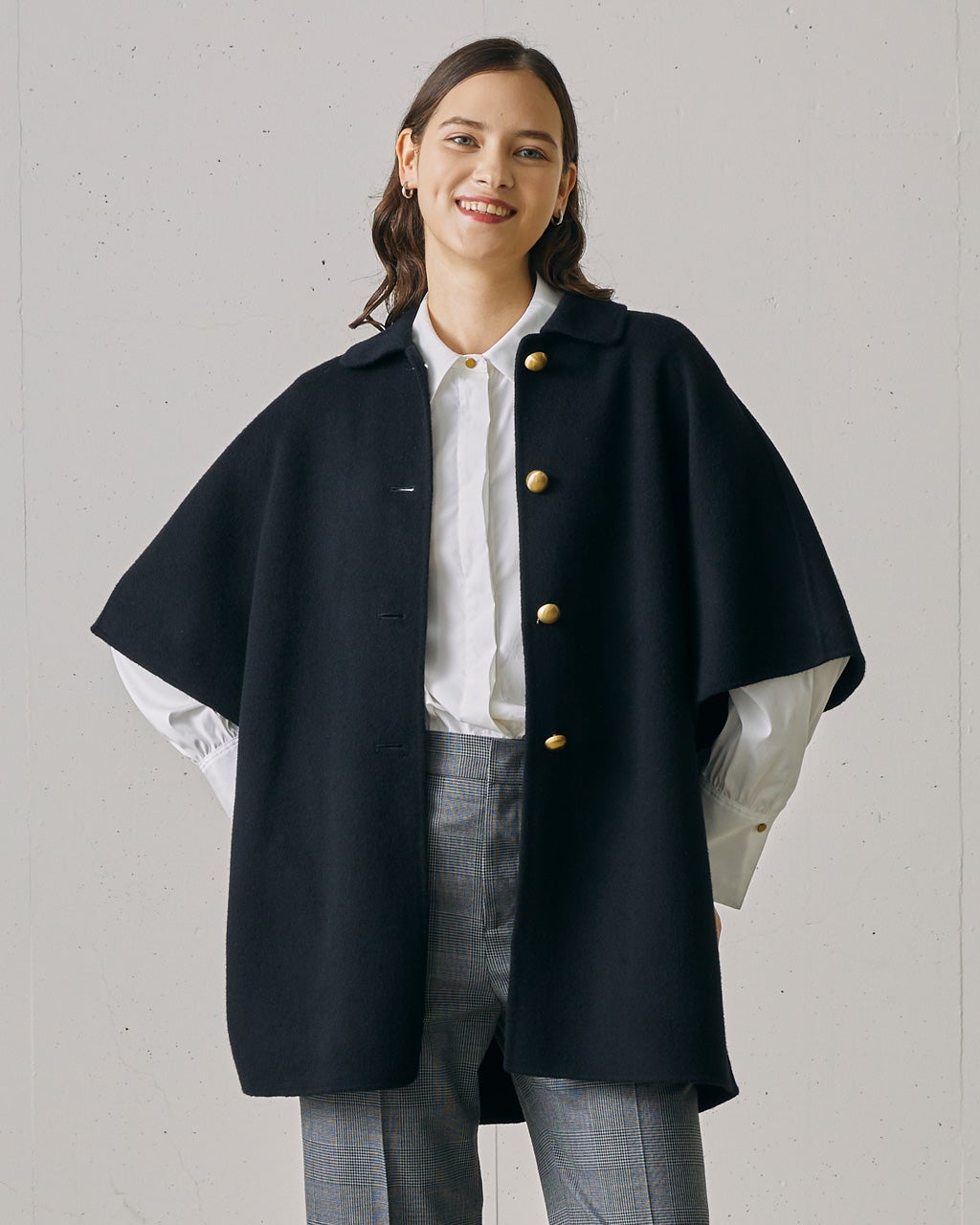 OHGA  PONCHO リバーポンチョコート ブラック 黒ポンチョ＆ケープ｜日本#1ポンチョショップ