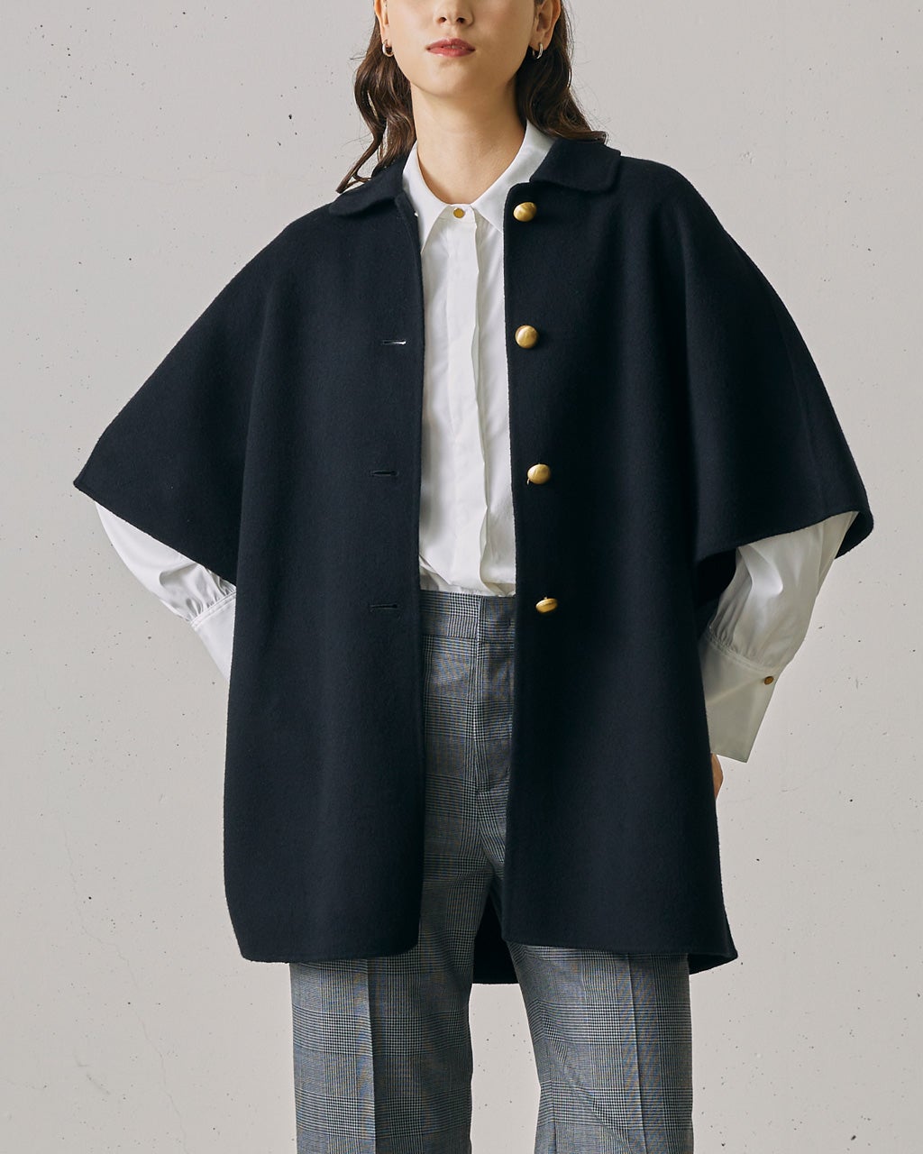 OHGA  PONCHO リバーポンチョコート ブラック 黒ポンチョ＆ケープ｜日本#1ポンチョショップ