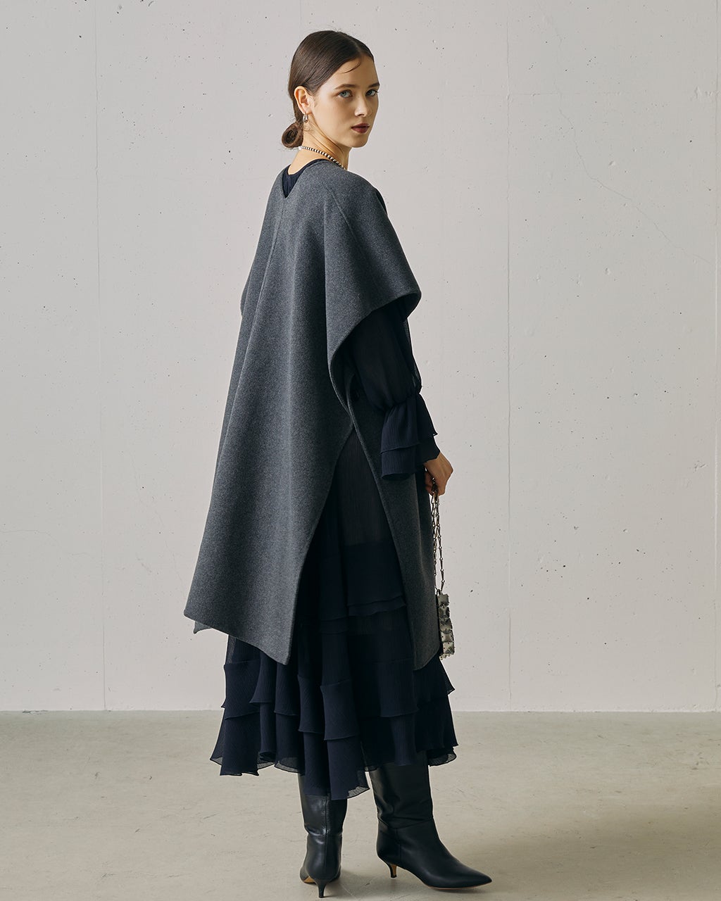 ウールリバー・ストール風ジレコート/DoCLASSE