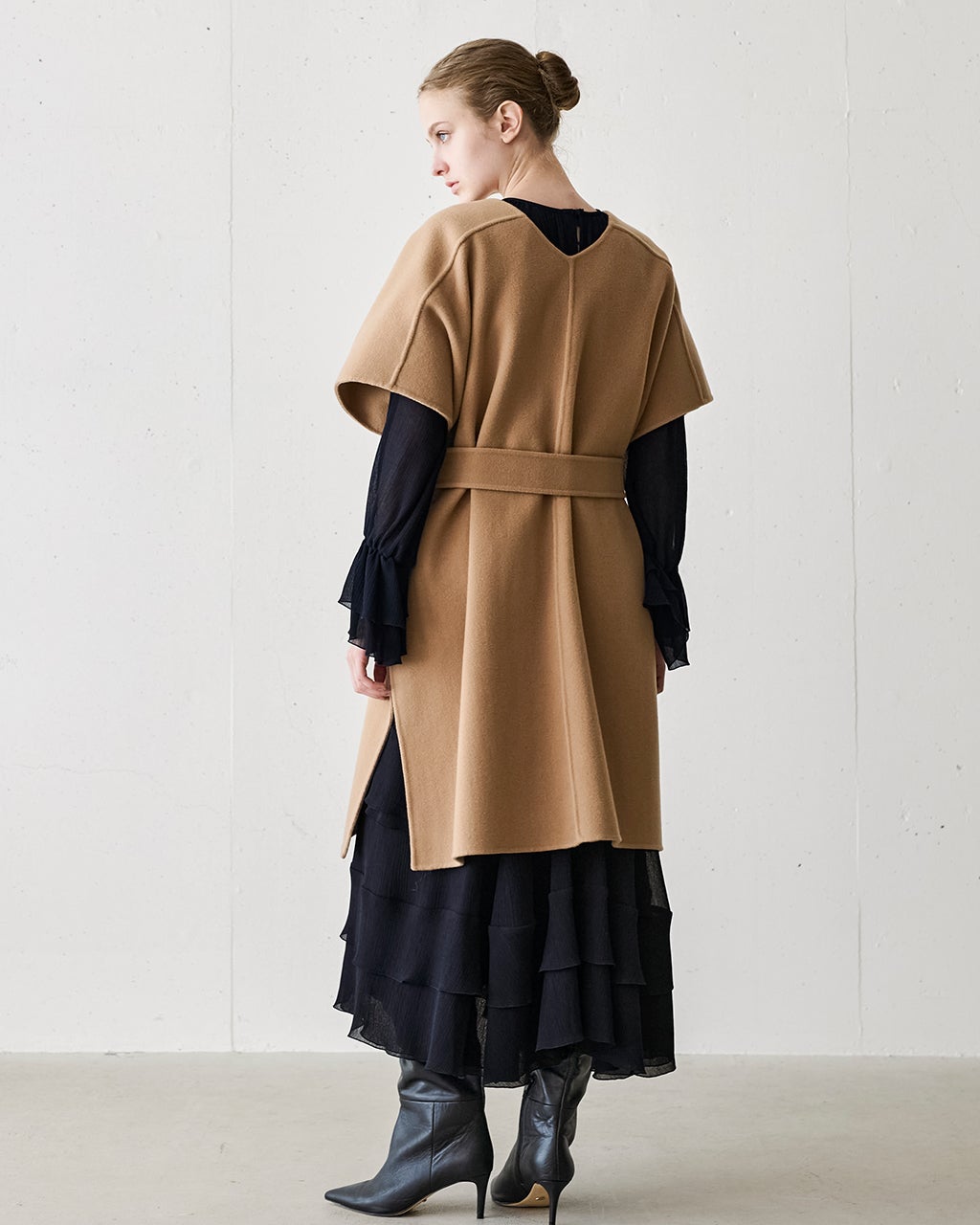 ウールリバー・ストール風ジレコート/DoCLASSE