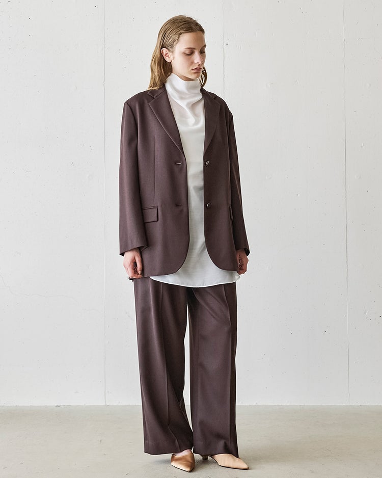 ヴァージンウール混・オーバーサイズジャケット 詳細画像 ワイン 7