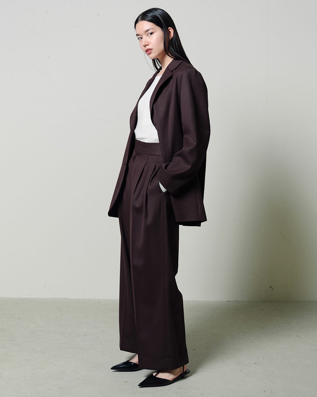 ヴァージンウール混・オーバーサイズジャケット/DoCLASSE