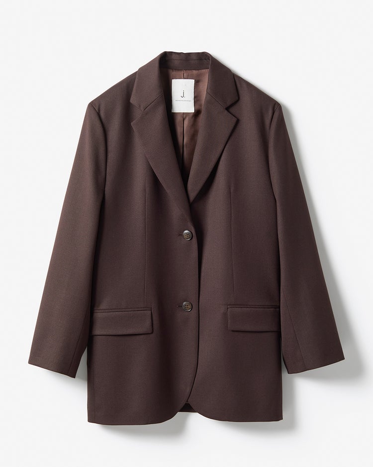 ヴァージンウール混・オーバーサイズジャケット 詳細画像 ワイン 8