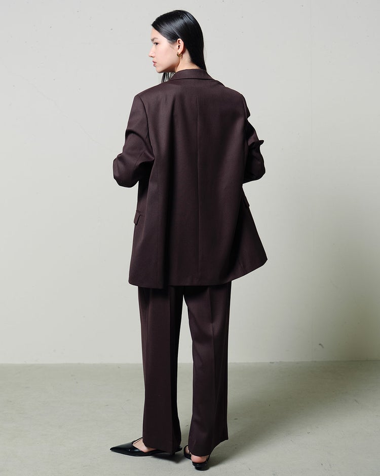 ヴァージンウール混・オーバーサイズジャケット 詳細画像 ワイン 9