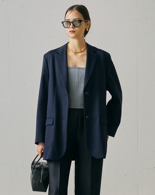 ヴァージンウール混・オーバーサイズジャケット