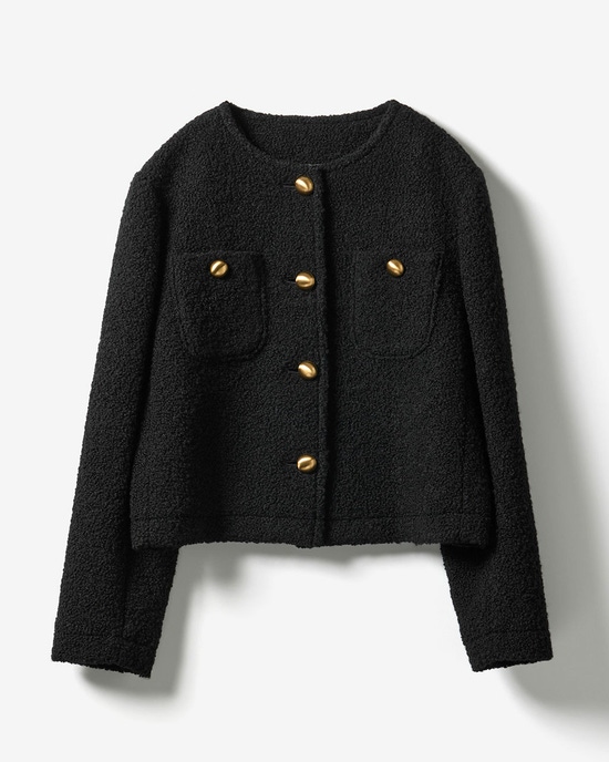 リングツイード・ノーカラージャケット