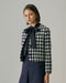 千鳥ツイード・ノーカラージャケット 詳細画像