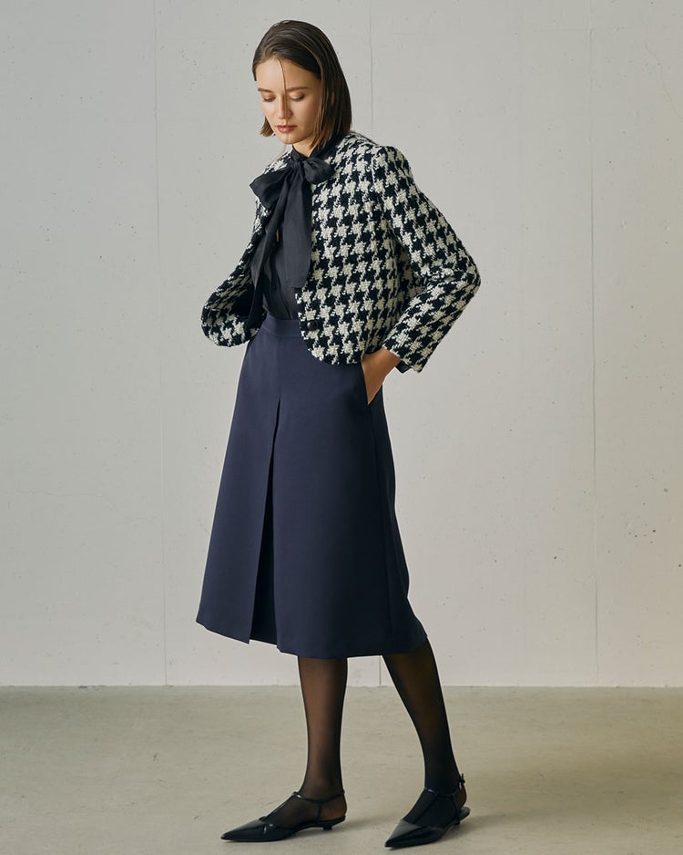 千鳥ツイード・ノーカラージャケット 詳細画像 千鳥 4