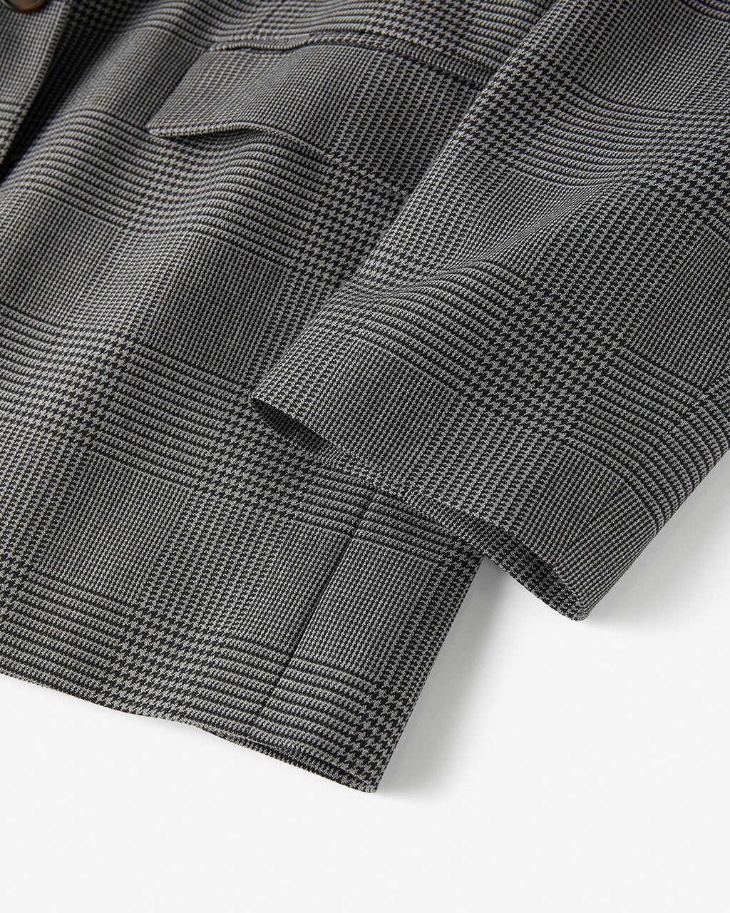 グレンチェックウール・シングルジャケット/DoCLASSE