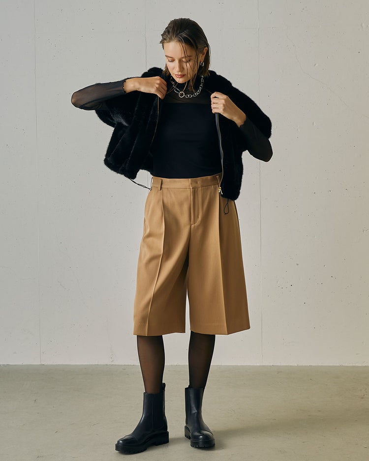 ミンクタッチファー・フードブルゾン 詳細画像 ブラック 5