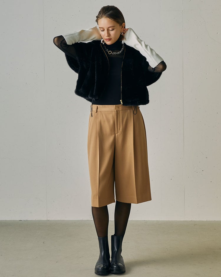 ミンクタッチファー・フードブルゾン 詳細画像 ブラック 7