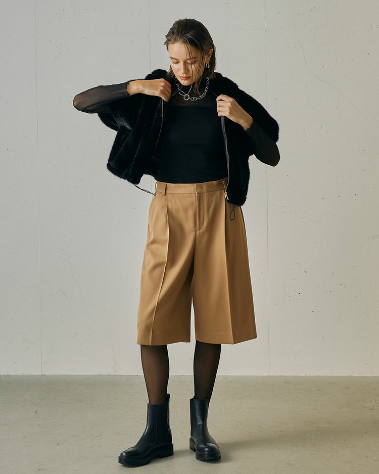 ミンクタッチファー・フードブルゾン 詳細画像 ブラック 5