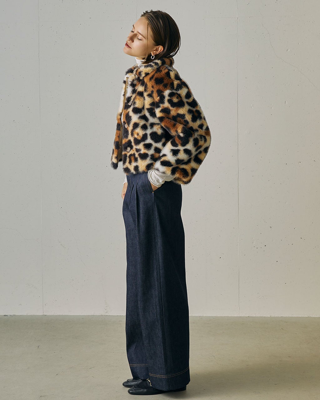 レオパードファー・ジャケットコート/DoCLASSE