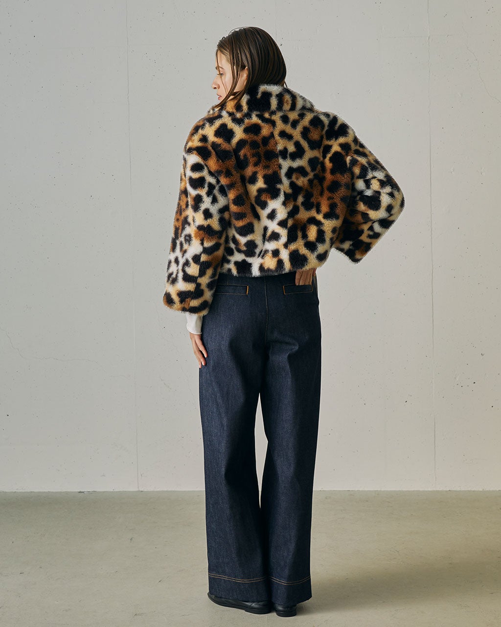 レオパードファー・ジャケットコート/DoCLASSE