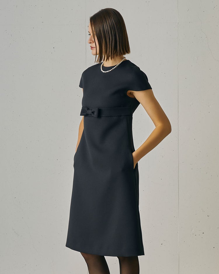 マトラッセクロス・ナローリボンワンピース 詳細画像 ブラック 2