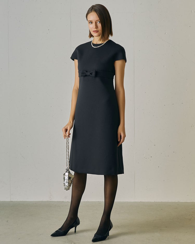 マトラッセクロス・ナローリボンワンピース 詳細画像 ブラック 4