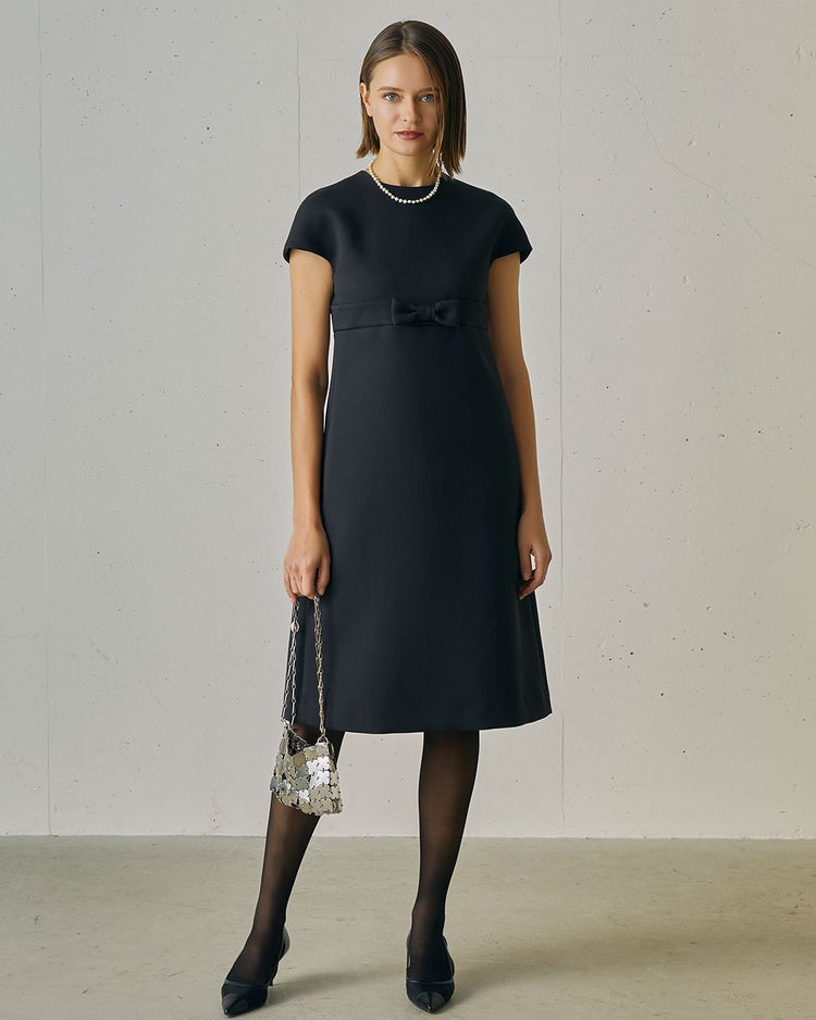 マトラッセクロス・ナローリボンワンピース 詳細画像 ブラック 5