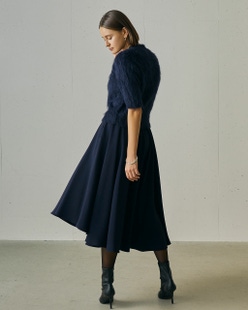 二重織ストレッチ・フレアスカートライクパンツ