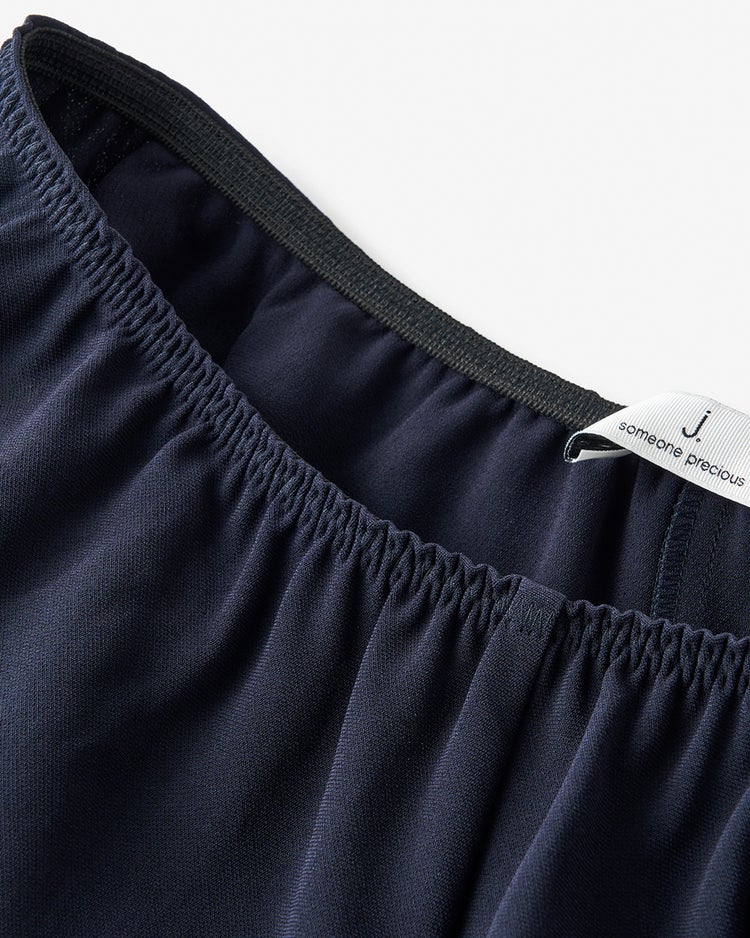 二重織ストレッチ・フレアスカートライクパンツ 詳細画像 ネイビー 8