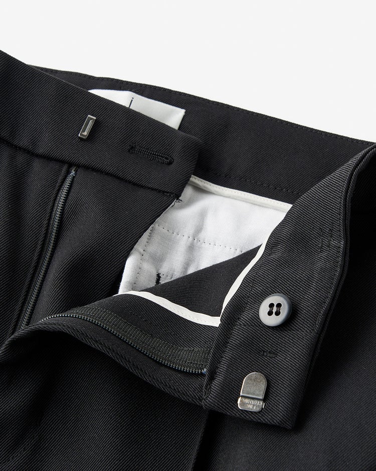   ヴァージンウール混・美脚ストレートパンツ 詳細画像 ブラック 2