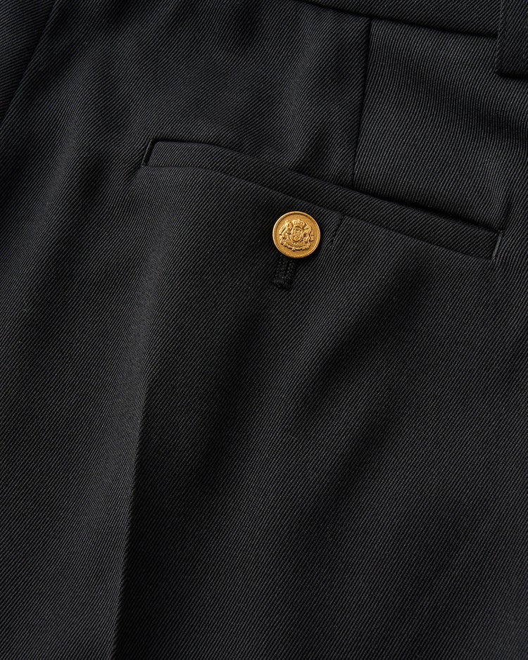   ヴァージンウール混・美脚ストレートパンツ 詳細画像 ブラック 3