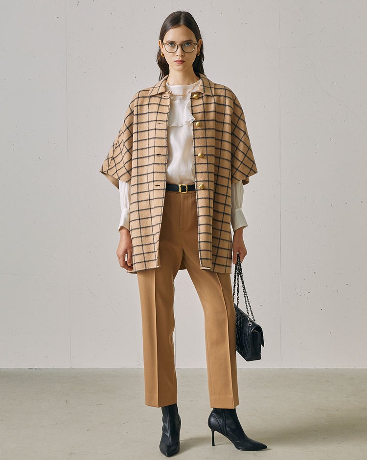   ヴァージンウール混・美脚ストレートパンツ 詳細画像 ベージュ 3