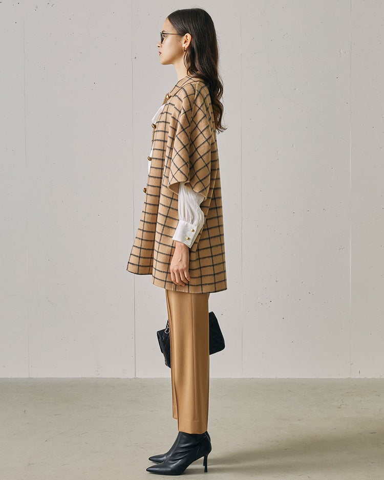   ヴァージンウール混・美脚ストレートパンツ 詳細画像 ベージュ 4