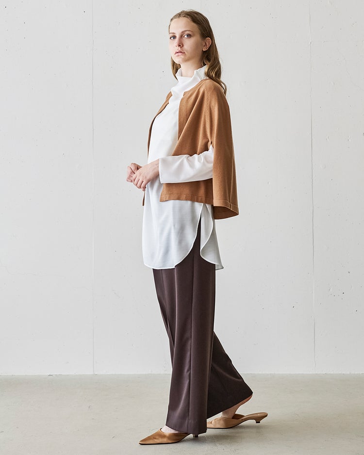 ウールヴィスコース・2タックワイドパンツ 詳細画像 ワイン 6