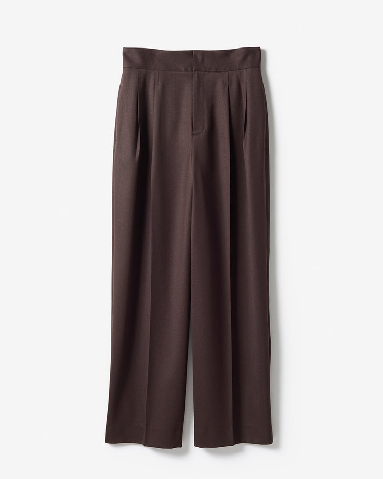 ウールヴィスコース・2タックワイドパンツ 詳細画像 ワイン 9