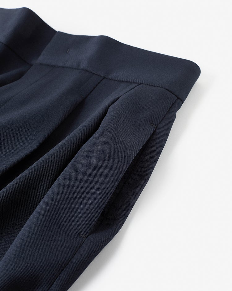 ウールヴィスコース・2タックワイドパンツ 詳細画像 ネイビー 6