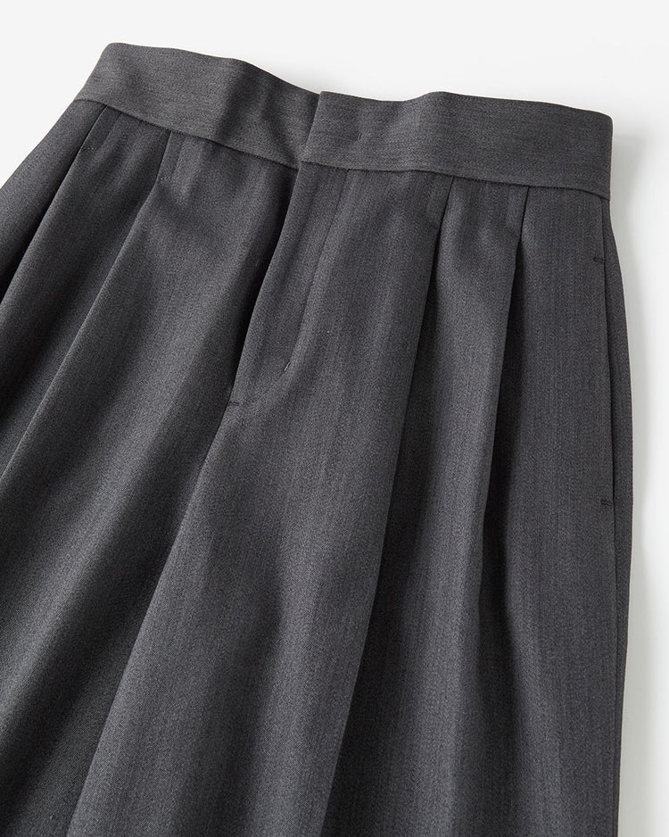 ドビーダブルクロス・2タックワイドパンツ 詳細画像 グレー 9