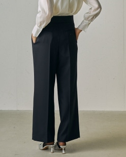 ドビーダブルクロス・2タックワイドパンツ