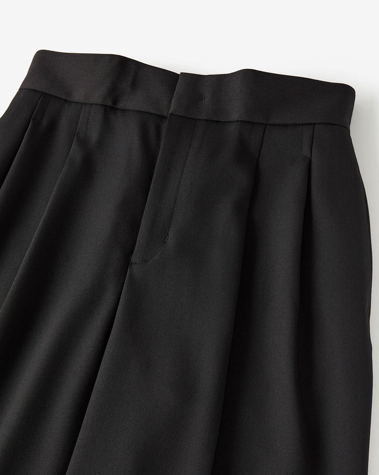 ドビーダブルクロス・2タックワイドパンツ 詳細画像 ブラック 6