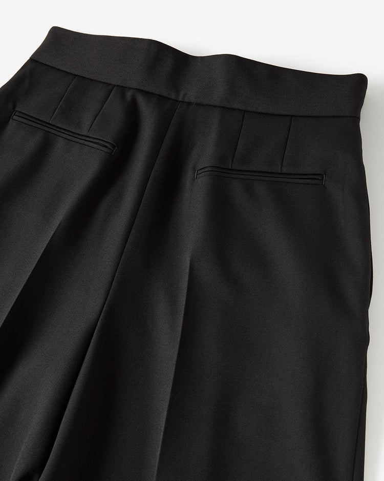 ドビーダブルクロス・2タックワイドパンツ 詳細画像 ブラック 8