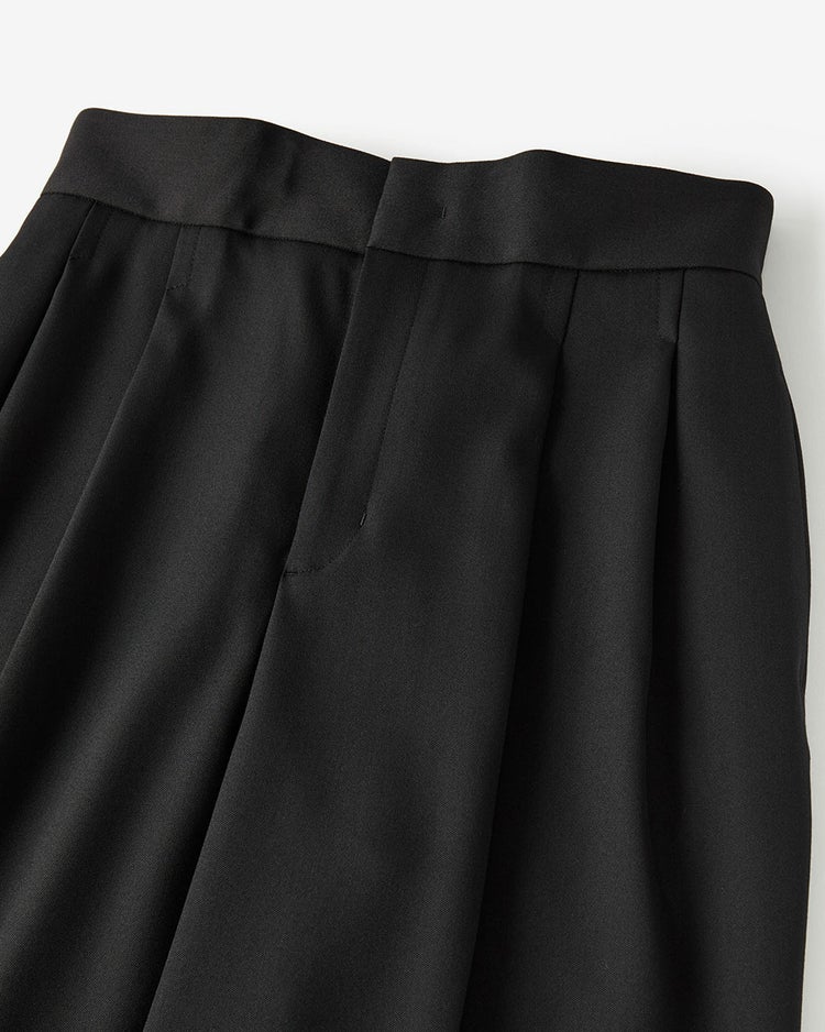 ドビーダブルクロス・2タックワイドパンツ 詳細画像 ブラック 6