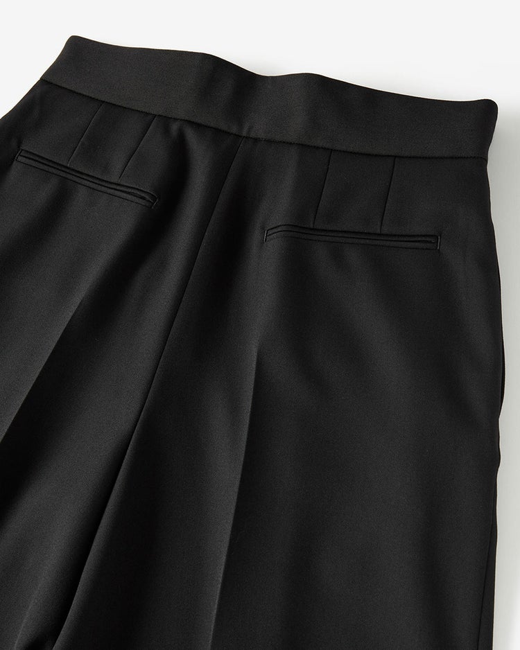ドビーダブルクロス・2タックワイドパンツ 詳細画像 ブラック 8