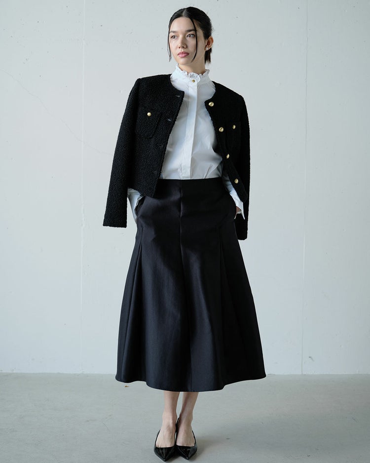 タイプライター・スタンドフリルブラウス 詳細画像 ホワイト 6