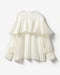 綿シルクオーガンジー・ラッフルフリルブラウス 詳細画像