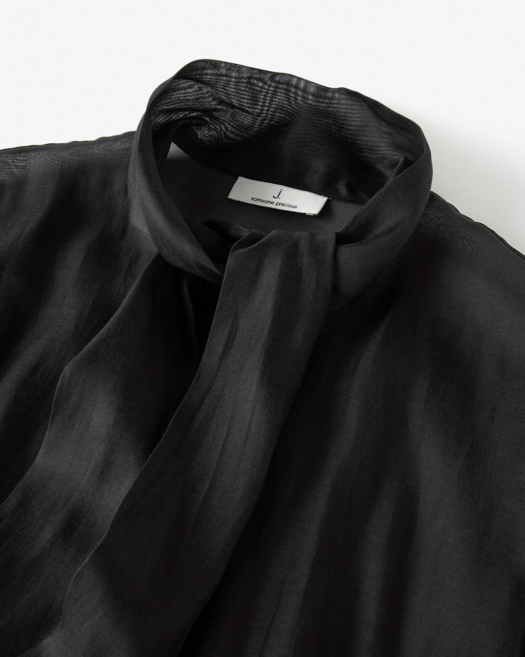 綿シルクオーガンジー・ボウタイブラウス/40代50代からのレディース