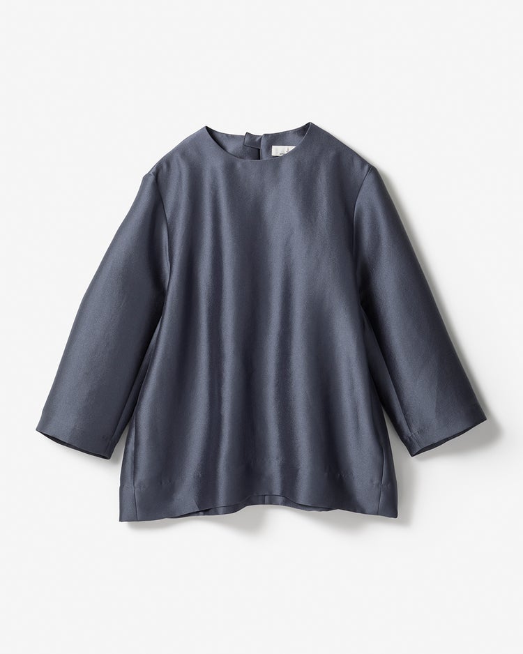 オクタダブルクロス・バックコクーンブラウス 詳細画像 グレー 10