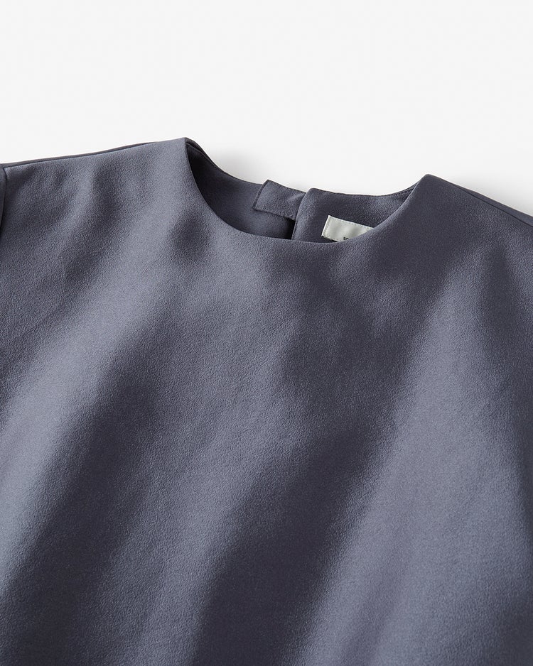 オクタダブルクロス・バックコクーンブラウス 詳細画像 グレー 6