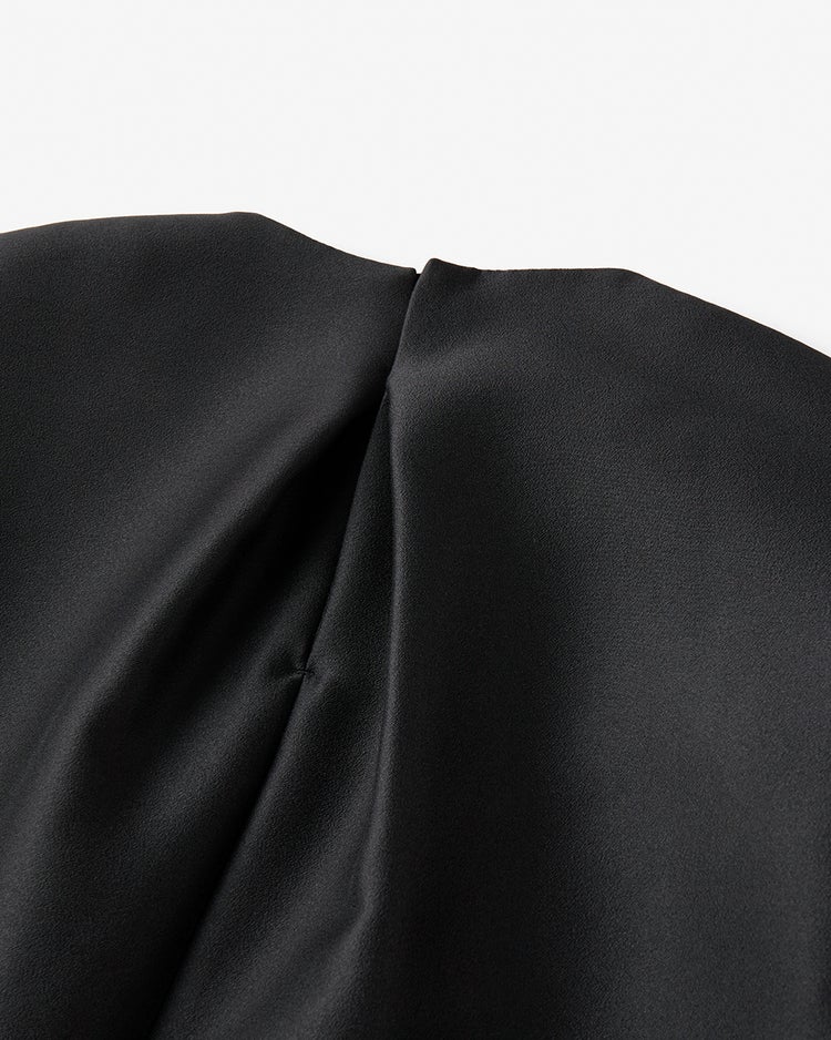 オクタダブルクロス・バックコクーンブラウス 詳細画像 ブラック 7