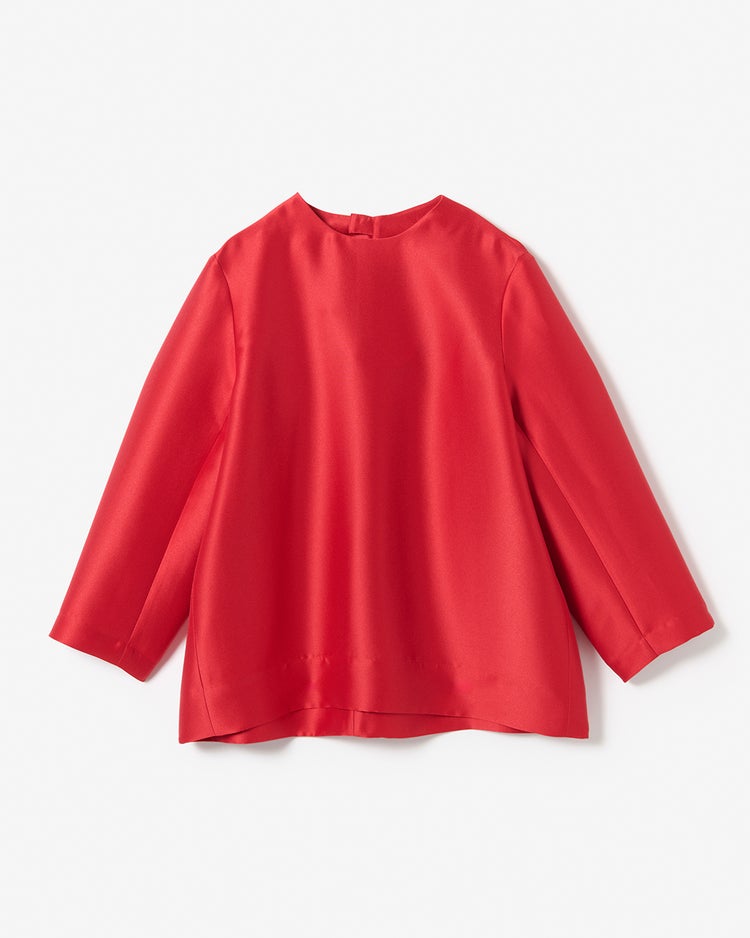 オクタダブルクロス・バックコクーンブラウス 詳細画像 レッド 7