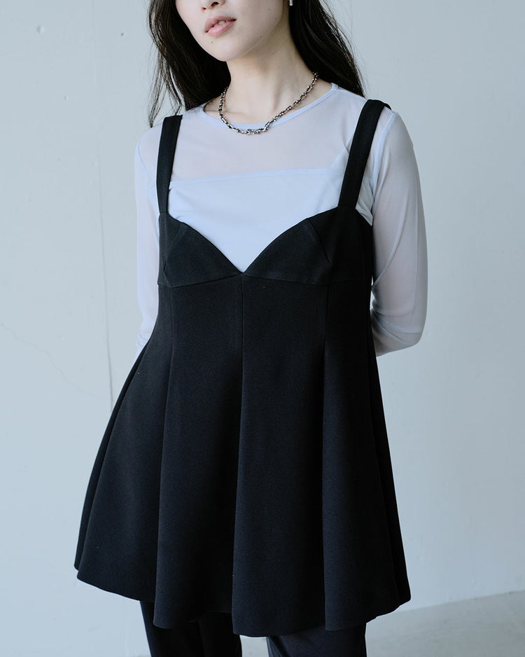 ●ストレッチオーガンジー・クルーネックトップス 詳細画像 ライトブルー 5