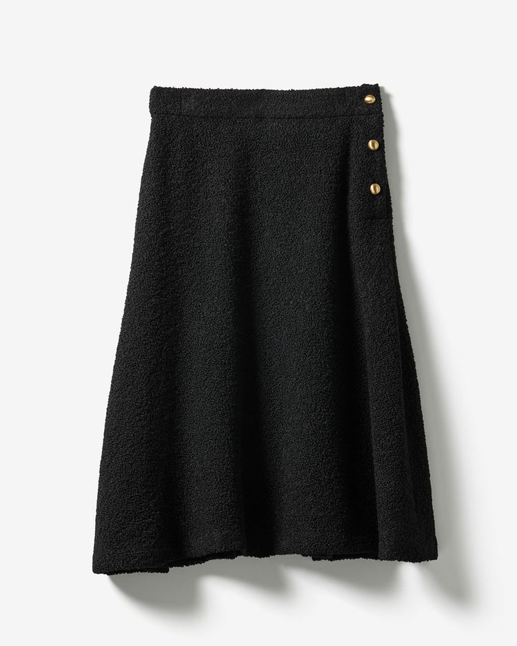 リングツイード・Aラインスカート 詳細画像 ブラック 7