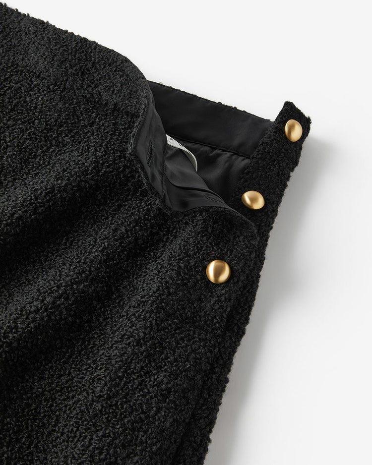 リングツイード・Aラインスカート 詳細画像 ブラック 8